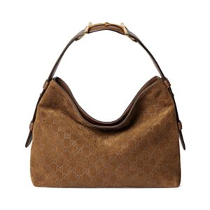 Gucci Medium GG Suede Beatrix Shoulder Bag 850926 Coffee