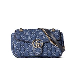 Gucci GG Marmont Small Shoulder Bag 443497 Blue