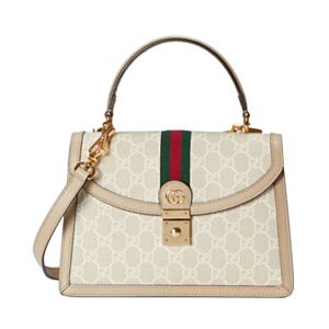 Gucci Ophidia Small GG Top Handle Bag Cream