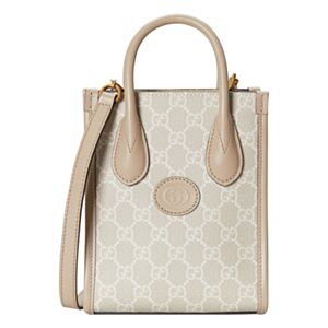Gucci Mini Tote Bag With Interlocking G Cream