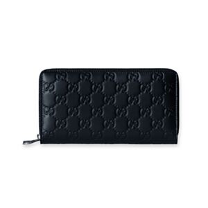 Gucci GG Emblem Collection Full-Zip Wallet Black