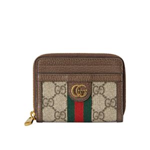 Gucci Ophidia GG Card Case Wallet 658552 Dark Coffee
