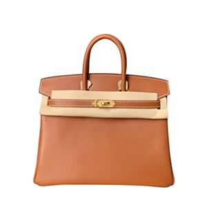 Hermes Birkin 25 Swift Leather Light Coffee