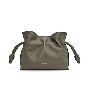 Loewe Mini Nappa Cow Leather Flamenco Handbag Green