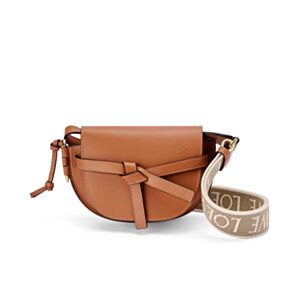 Loewe Mini Gate Dual Bag In Soft Calfskin And Jacquard 
