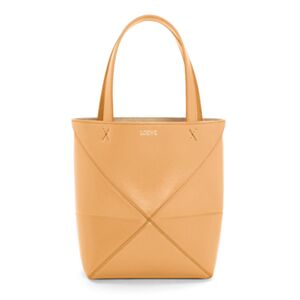 Loewe Mini Puzzle Fold Tote In Shiny Calfskin 