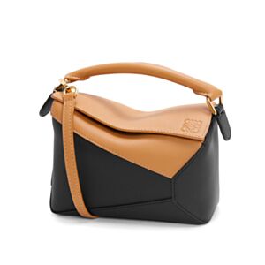 Loewe Mini Puzzle Bag In Classic Calfskin Coffee
