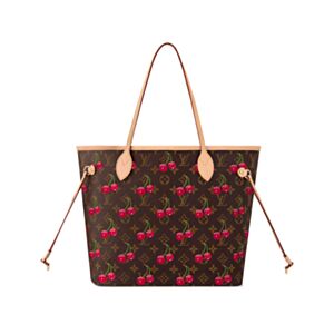 Louis Vuitton x Takashi Murakami Neverfull MM Cherry M13263 Brown
