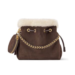 Louis Vuitton LV Bella Suede Monogram Tote Bag M26684 Dark Coffee