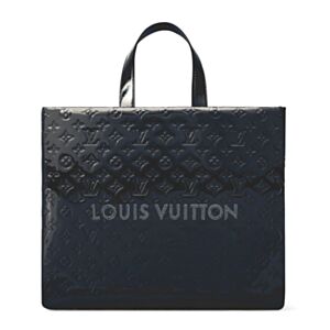 Louis Vuitton Eye-catching metallic Shopper Tote MM M27182 Gray
