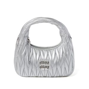 Miumiu Wander Matelasse Nappa Leather Hobo Bag 