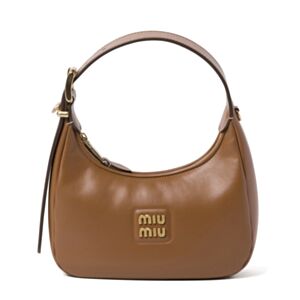Miumiu Leather Hobo Bag 5BC161 Coffee