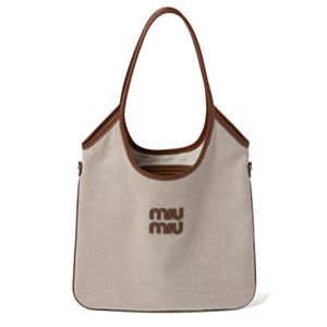 Miumiu IVY Canvas Bag 5BG231 Coffee