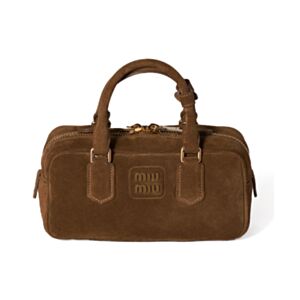 Miu Miu Arcadie Suede Tote Bag 5BB142 Coffee