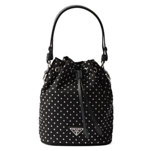 Prada Re-Nylon Mini-bag With Studs 1BE067 Black