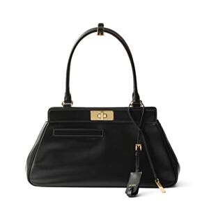 Prada Medium Leather Tote Bag 1BG569 Black