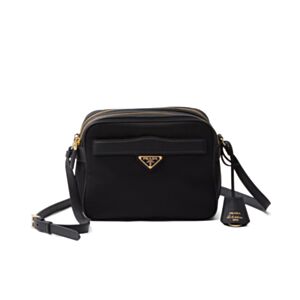 Prada Re-Edition 1978 Re-Nylon And Saffiano Leather Mini Shoulder Bag 1BH218 Black