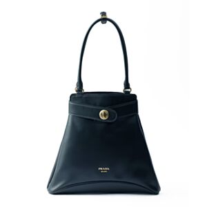 Prada Carey Medium Leather Tote Bag 1BG567 Black