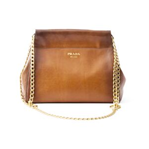 Prada Enchaine Mini Leather Handbag 1BC263 Coffee
