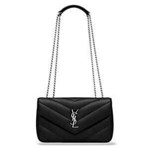 Saint Laurent LOULOU Small Quilted Lambskin Handbag Black