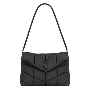 Saint Laurent Puffer Messenger Bag In Econyl Regenerated Nylon Black