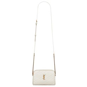 Saint Laurent Gaby Zipped Pouch In Quilted Lambskin 