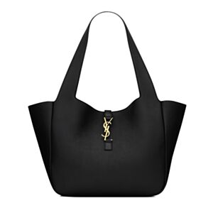 Saint Laurent Bea Tote In Grained Leather Black