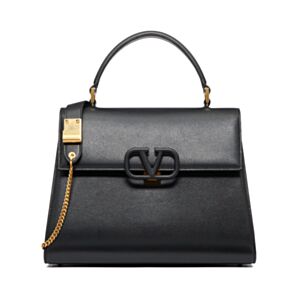 Valentino Garavani Vsling Grainy Calfskin Handbag Black