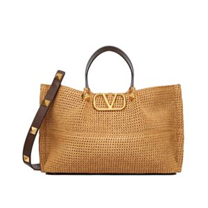 Valentino Medium Shopping Bag In Synthetic Raffia 