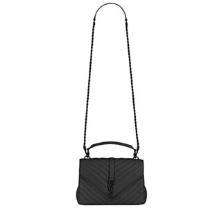 YSL Classic Medium Monogram Saint Laurent College Bag Black
