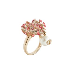 Christian Dior Women's Le Cur des Papillons Ring Red