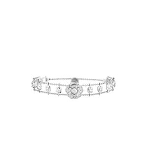Chanel Bouton De Camelia Bracelet J12065 Silver