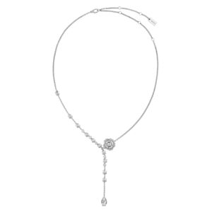 Chanel Bouton De Camelia Necklace J12058 Silver