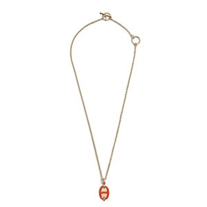 Hermes Mini Maillon Pendant, Small Model Orange