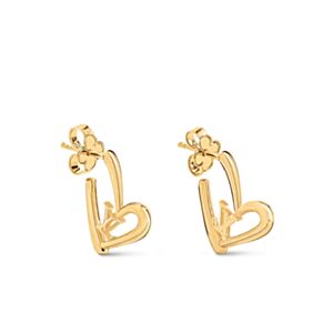 Louis Vuitton Limited Edition - Fall In Love Heart Earrings PM M00463 Golden