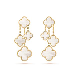 Van Cleef & Arpels Magic Alhambra Earrings White