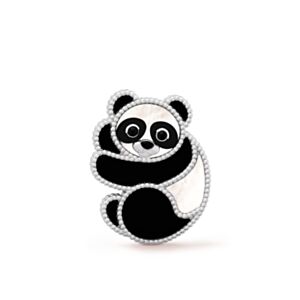 Van Cleef & Arpels Lucky Animals Panda Clip Silver