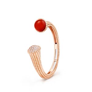 Van Cleef & Arpels Perlee Couleurs Bracelet, Small Model Red
