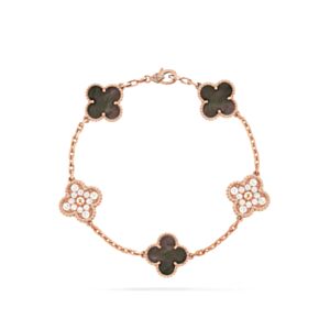 Van Cleef & Arpels Women's Vintage Alhambra Bracelet, 5 Motifs Golden