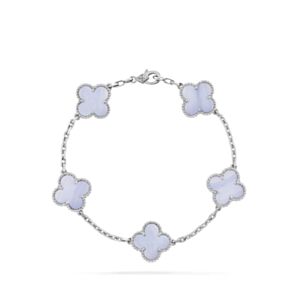 Van Cleef & Arpels Women's Vintage Alhambra Bracelet, 5 Motifs Silver