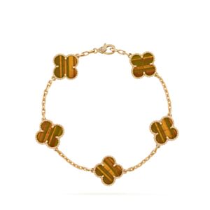 Van Cleef & Arpels Women's Vintage Alhambra Bracelet, 5 Motifs Red