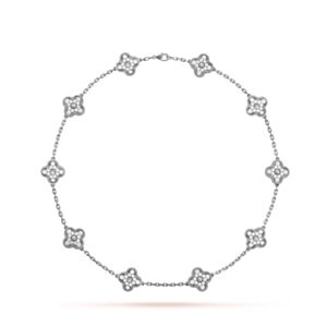 Van Cleef & Arpels Vintage Alhambra Necklace Silver