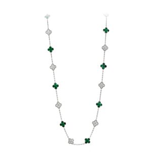 Van Cleef & Arpels Vintage Alhambra Long Necklace Green