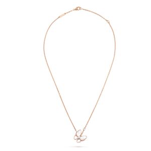 Van Cleef & Arpels Women's Two Butterfly Pendant Red