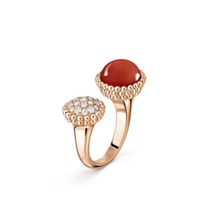 Van Cleef & Arpels Perlee couleurs Between The Finger Ring Red
