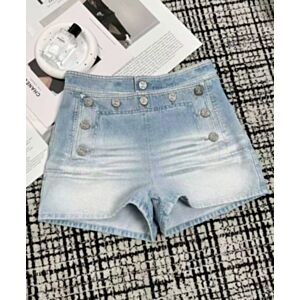 Chanel Women's Denim Shorts Blue