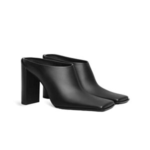 Alaia Women's Square Mules In Calfskin Black