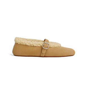 Alaia Women's Ballet Flats In Merino Shearling