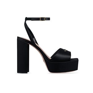 Christian Dior Women's D-Lane Platform Sandal Satin Black