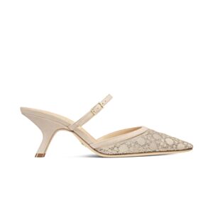 Christian Dior Women's Capture Heeled Mule Cream